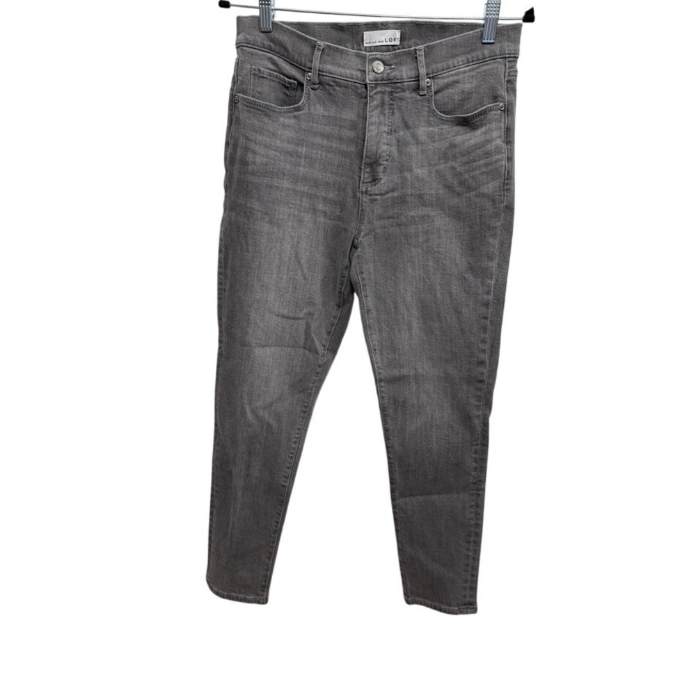 Ann Taylor Loft Jeans Women's 6 Size 28‎ Grey The Skinny Mid Rise Denim Classic